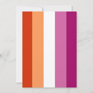 Tarjeta Festiva Bandera de Orgullo Lesbiano (5 Franjas)