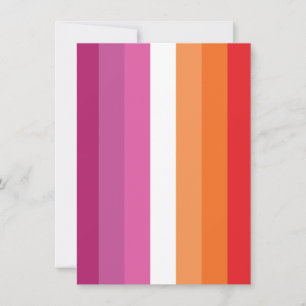 Tarjeta Festiva Bandera de orgullo lésbico