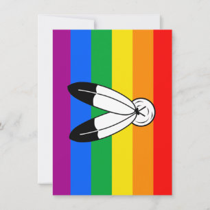 Tarjeta Festiva Bandera de orgullo LGBTQ+ Two-Spirit