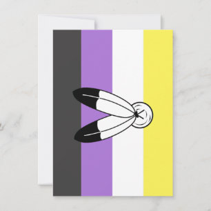 Tarjeta Festiva Bandera de orgullo no binario de dos espíritus