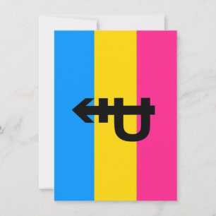 Tarjeta Festiva Bandera de Orgullo Pansexual