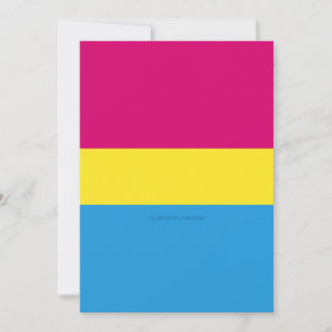 Tarjeta Festiva bandera de orgullo pansexual SlipperyJoe rosa ámba