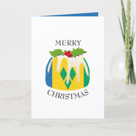 Tarjeta Festiva BANDERA DE ST VINCENT | Navidades Pudding | Festiv