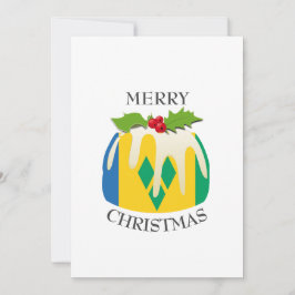 Tarjeta Festiva BANDERA DE ST VINCENT | Navidades Pudding | Festiv