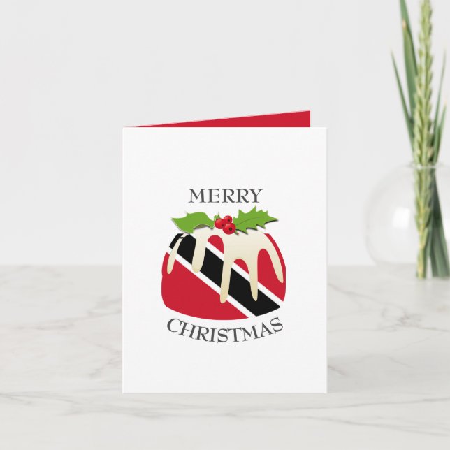 Tarjeta Festiva BANDERA DE TRINIDAD | Navidades Pudding | Festivid (Anverso)
