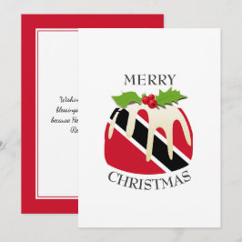 Tarjeta Festiva BANDERA DE TRINIDAD | Navidades Pudding | Festivid