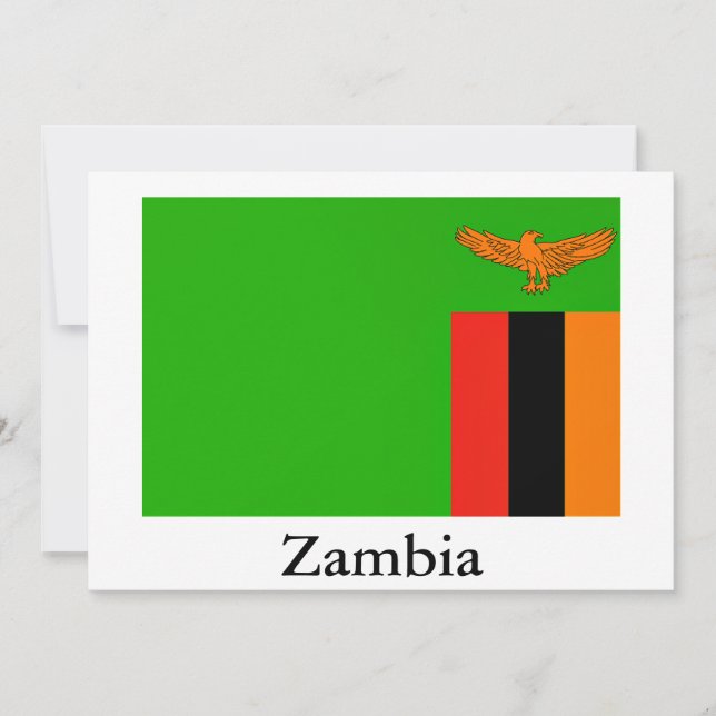 Tarjeta Festiva Bandera de Zambia (Anverso)