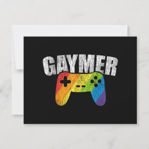 Tarjeta Festiva Bandera del arcoiris gay jugando a la homosexualid