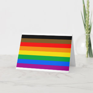 Tarjeta Festiva Bandera del Orgullo Arcoíris de Filadelfia