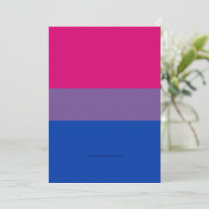 Tarjeta Festiva Bandera del Orgullo Bisexual de SlipperyJoe lavand