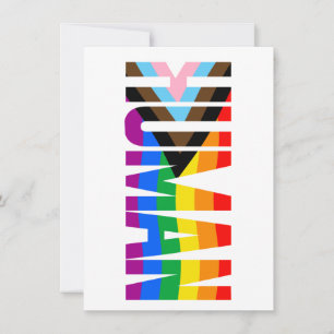 Tarjeta Festiva Bandera del Orgullo de Inclusividad Humana