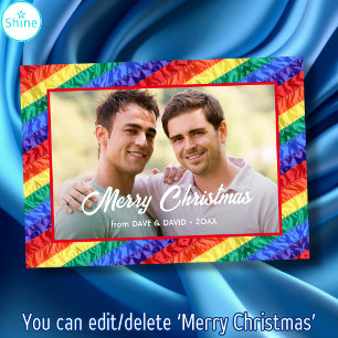 Tarjeta Festiva Bandera del orgullo gay LGBT Personalizado de band