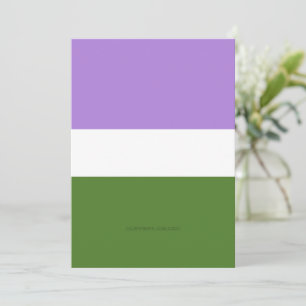 Tarjeta Festiva bandera del orgullo genderqueer de SlipperyJoe lav