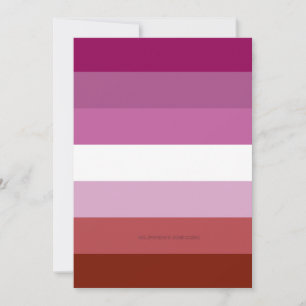 Tarjeta Festiva bandera del orgullo lésbico femenino SlipperyJoe's