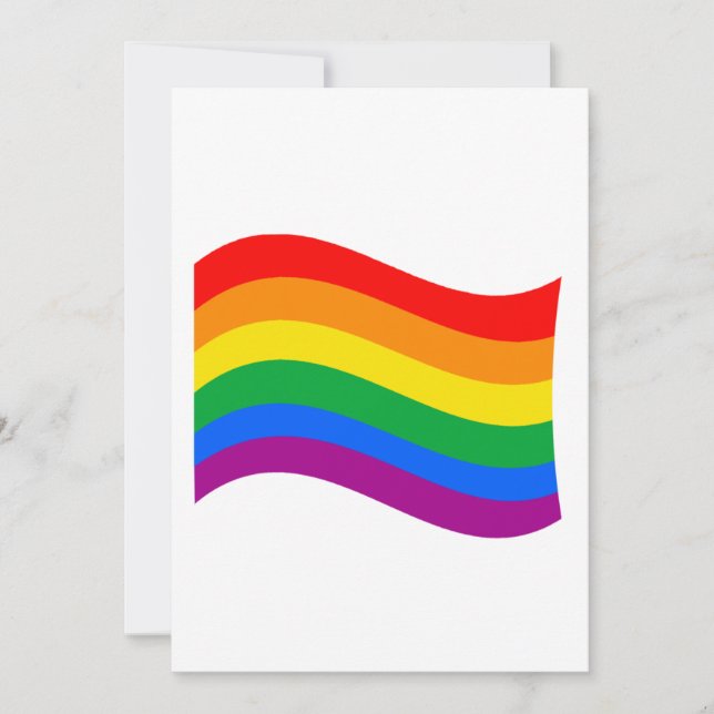 Tarjeta Festiva Bandera del Orgullo LGBTQ+ tradicional (Anverso)