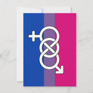 Tarjeta Festiva Bandera del Símbolo de Orgullo Bisexual