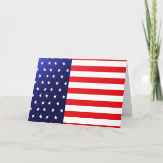 Tarjeta Festiva Bandera en blanco de Estados Unidos