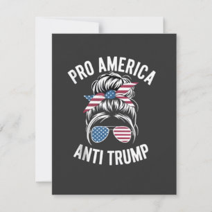 Tarjeta Festiva Bandera estadounidense anti-Trump anti-Estados Uni