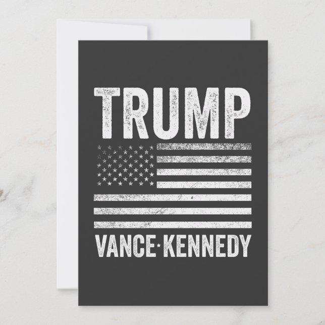 Tarjeta Festiva Bandera estadounidense de las elecciones de Trump  (Anverso)