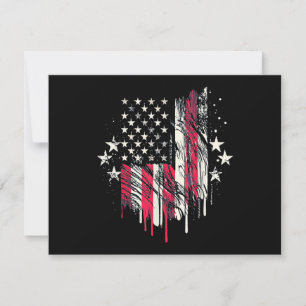 Tarjeta Festiva Bandera estadounidense miente a los Estados Unidos