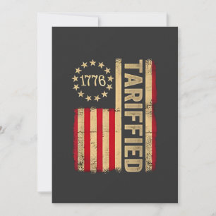 Tarjeta Festiva Bandera estadounidense Tarrifs Americanos 1776
