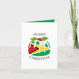 Tarjeta Festiva BANDERA GUYANA | Navidades Pudding | Festividad