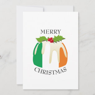 Tarjeta Festiva BANDERA IRLANDESA   Puro de ciruela festivo   NAVI