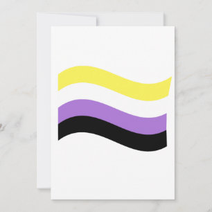 Tarjeta Festiva Bandera Ondeante NoBinaria