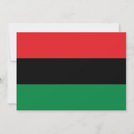 Tarjeta Festiva Bandera panafricana UNIA Kwanzaa simple moderna