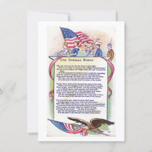 Tarjeta Festiva Banner de la Estrella Americana Patriótica