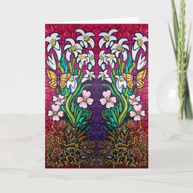 Tarjeta Festiva Banner de Pascua (Anverso)