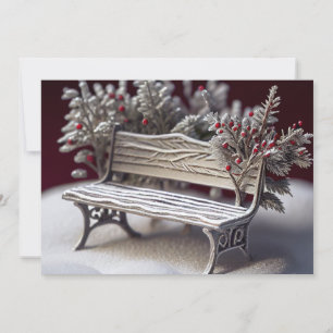 Tarjeta Festiva Baño cubierto de escarcha con berries