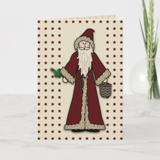 Tarjeta Festiva Banquete de San Nicolás, español, St. Nick (Anverso)