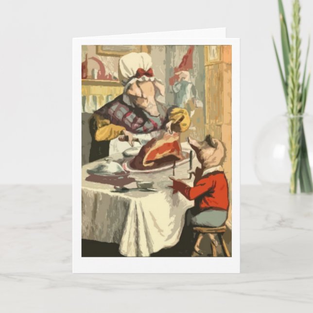 Tarjeta Festiva Banquete del día de fiesta del libro de niños (Anverso)