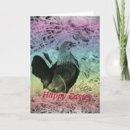 Tarjeta Festiva Bantam Hen Easter