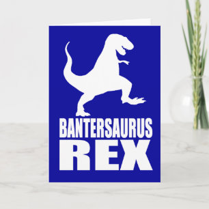 Tarjeta Festiva Bantersaurus Rex Uni Banter Secreto Santa