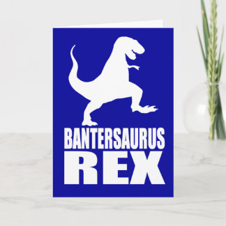 Tarjeta Festiva Bantersaurus Rex Uni Banter Secreto Santa