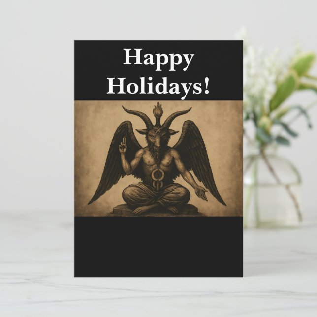 Tarjeta Festiva Baphomet (Anverso de pie)