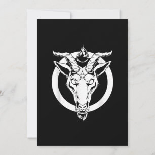 Tarjeta Festiva Baphomet de cabra oscura, regalo de Lucifer Beelze