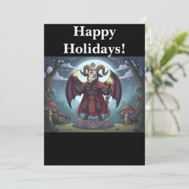 Tarjeta Festiva Baphomet de dibujos animados