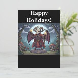 Tarjeta Festiva Baphomet de dibujos animados