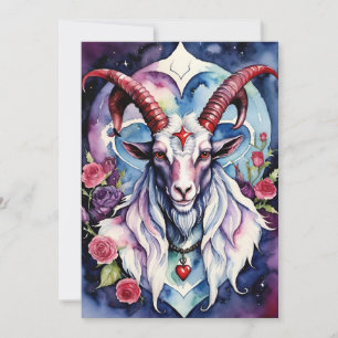 Tarjeta Festiva Baphomet Día de San Valentín Gótico Todo Reino