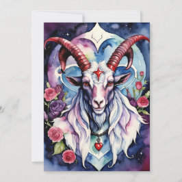 Tarjeta Festiva Baphomet Gothic Valentine's Day Every Realm