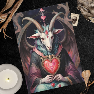 Tarjeta Festiva Baphomet Gothic Valentine's Day Every Realm
