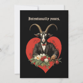 Tarjeta Festiva Baphomet Gothic Valentine's Day Intention