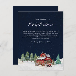 Tarjeta Festiva Bar de Navidades blancos rusos