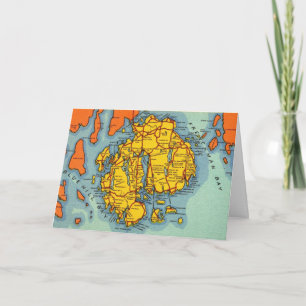 Tarjeta Festiva Bar Harbor - Isla del Desierto Mt