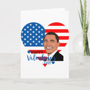 Tarjeta Festiva barack obama valentine