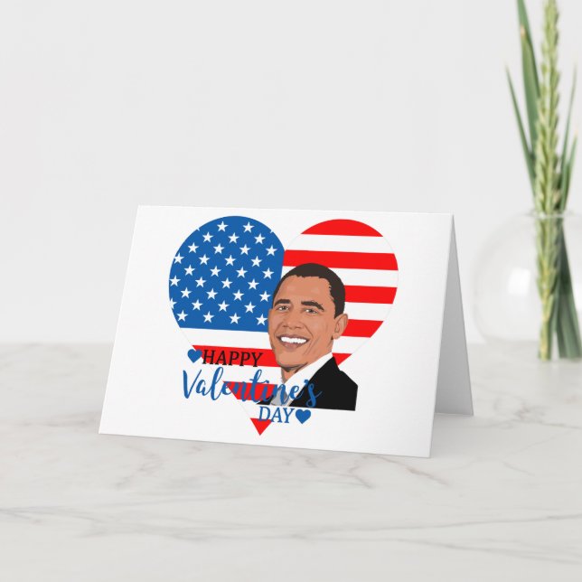 Tarjeta Festiva barack obama valentine (Anverso)