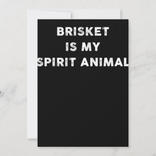 Tarjeta Festiva Barbacoa   Brisket Es Mi Espíritu Animal Regalos D